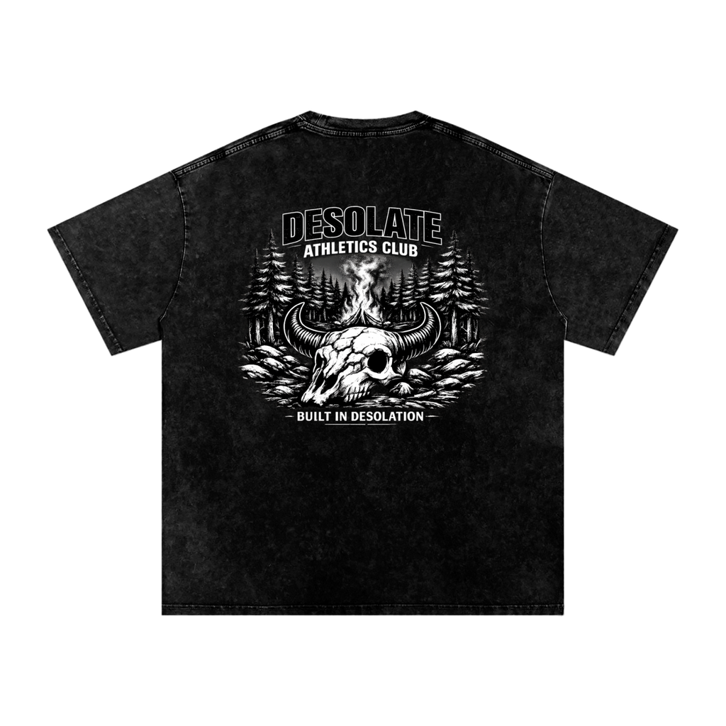 Snow Washed Oversized Cotton T-Shirt
