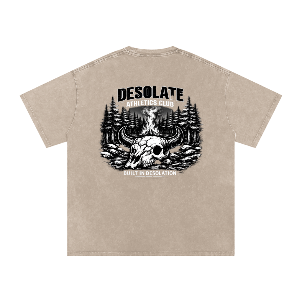 Snow Washed Oversized Cotton T-Shirt